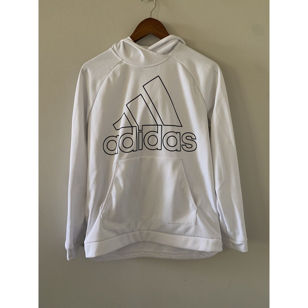 Adidas Climawarm TI BOS White Hoodie SIZE: M Womens EUC